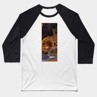 Lions at the Jungle Stream by Wilhelm Kuhnert Baseball T-Shirt